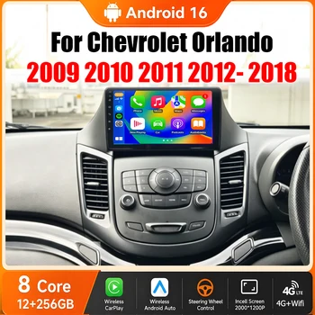 Autoradio Android 16 da 9 pollici per Chevrolet Orlando 2009 2010 2011 2012-2018 con navigatore GPS, Carplay, Android Auto, stereo 8 core B