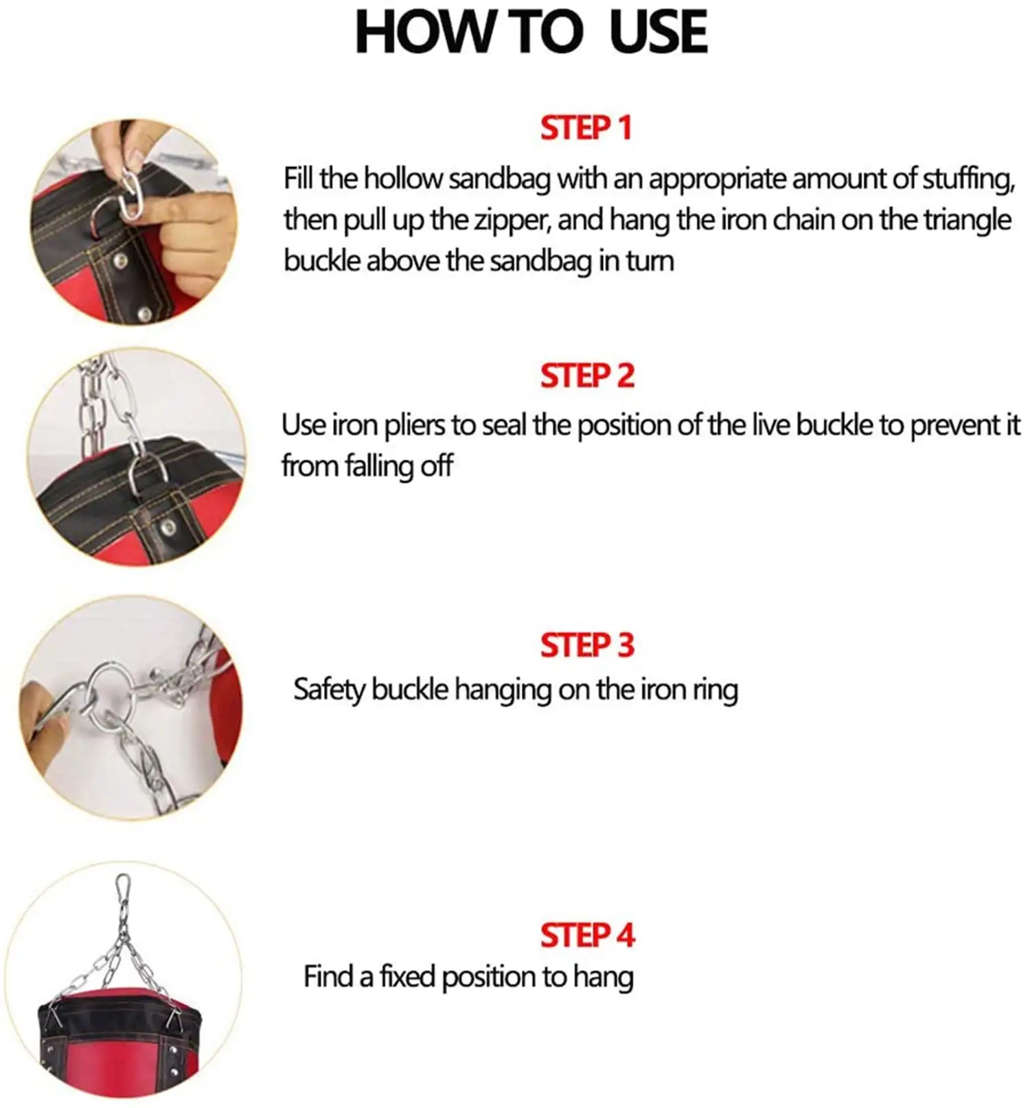 Heavy Punching Bag Unfilled Professional Boxing Sandbag Hanging Accessorie MMA Muay Thai Kickboxing Taekwondo 100/120cm