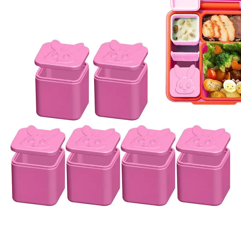 

8pcs Mini Seasoning Sauce containers silicone Leak-Proof Dressing Cups Portable Condiment Cups wit lids Salad Dressing Container