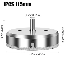 Large Size Diamond Electroplated Drill Bit (115mm)