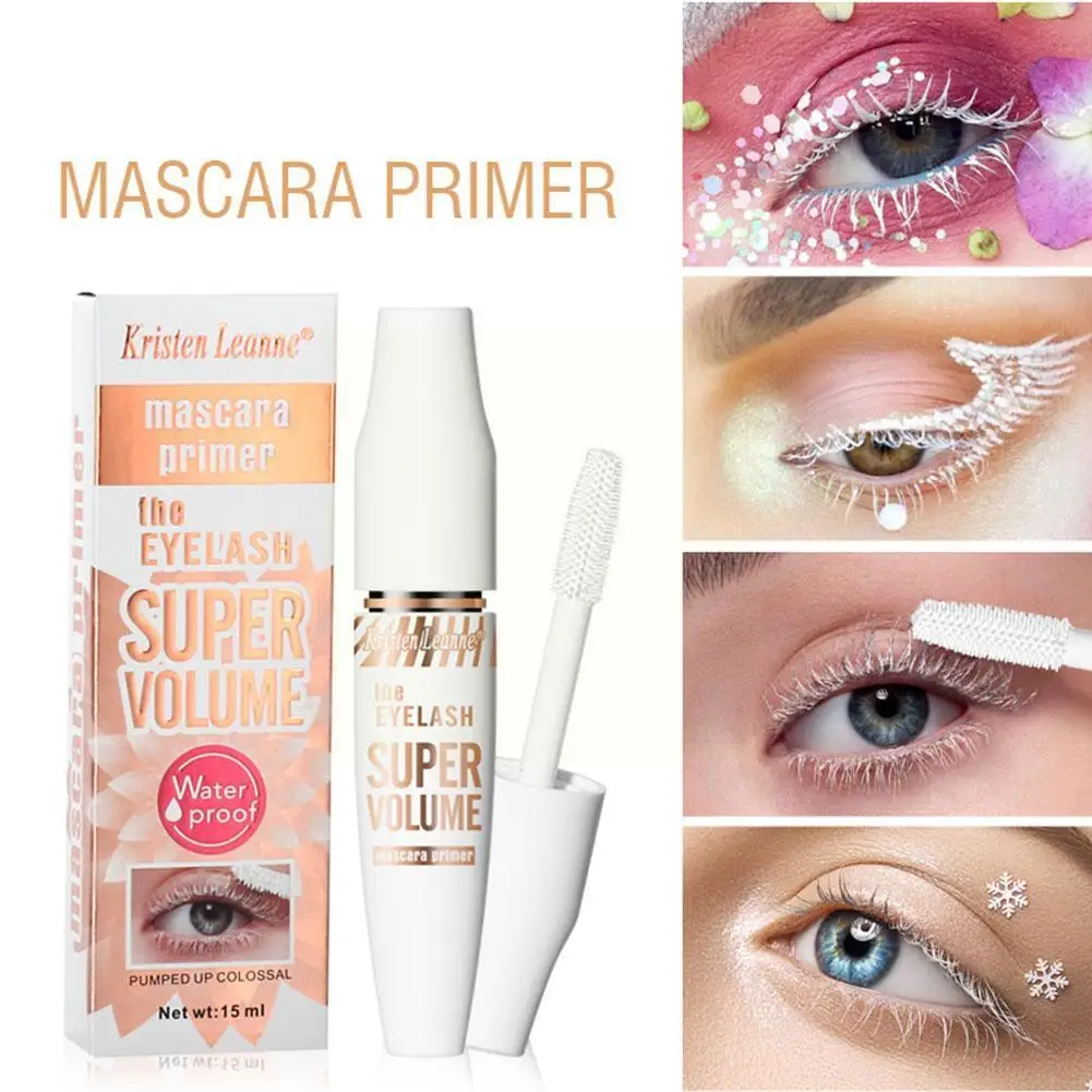 

1pc White Mascara Primer Base Waterproof Long-lasting Volume Dry Fast Eyelashes Eyelashes Cosmetics Curling Curling Plump N5D8