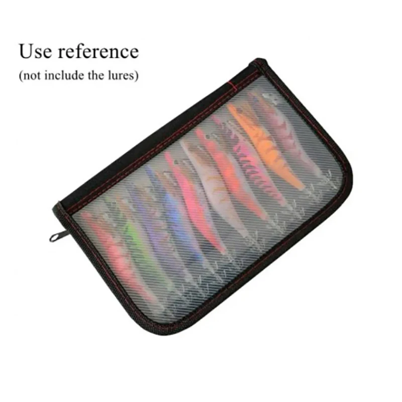 1x Portable Plastic Clear Visual Lure Hooks Storage Bag With Double Zipper Nonslip Fishing Gear Package Pouch Fish Bait Sack