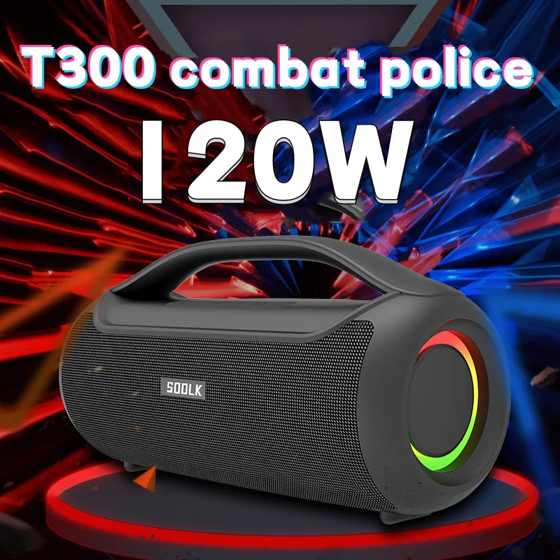 

120W military police subwoofer, Bluetooth speaker, large volume, waterproof, portable NF, multifunctional, interconnected 100 se