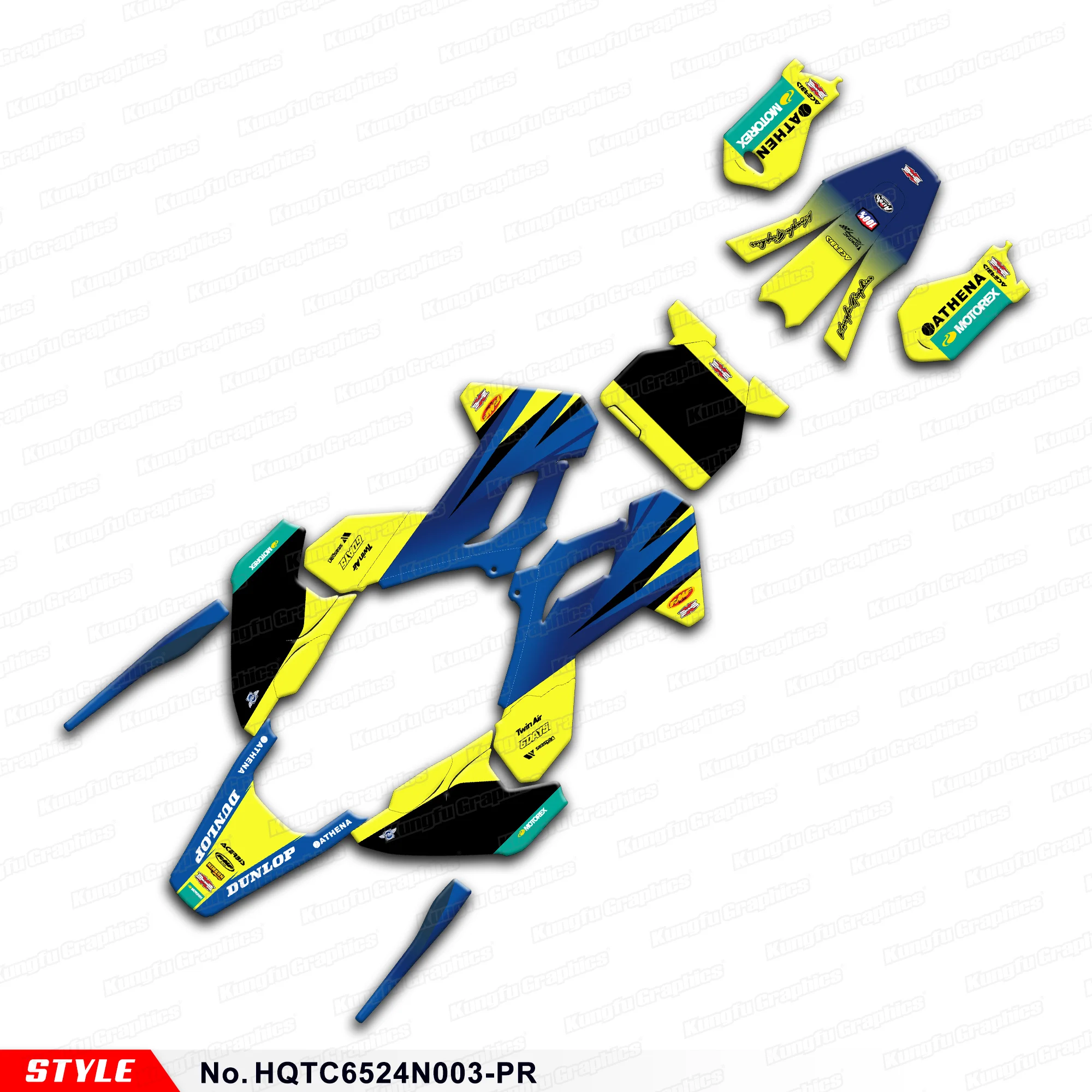 

Наклейка на графику мотоцикла для Husqvarna TC65 2024, HQTC6524N003-PR
