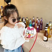 Fashion Children's Mini Handbags Baby Girls PU Leather Small Shoulder Crossbody Bags Cute Cat Kids Coin Purse Wallet 2