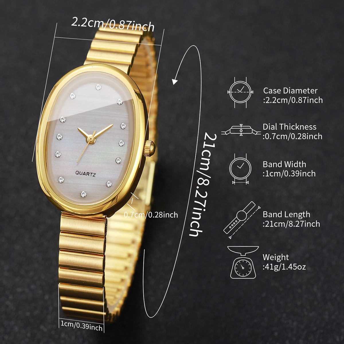 1pc/4pcs Women's Trendy Luxury Watches Niche Ins Style Simple Scale Dial Korean Style Quartz Watch ( Box Not Included)