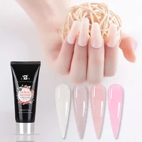 BOZLIN 60ML Poly Nail Gel Semi Permanent Acrylic Glitter Extension Crystal Nail Art Fast Builder Hybrid Varnish Soak Off UV Gel 1