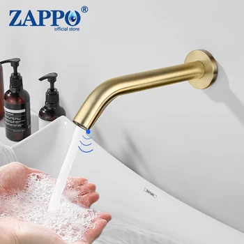 ZAPPO Touchless ก๊อกน้ําอ่างล้างจานห้องน้ําน้ําเย็นและน้ําร้อนอัตโนมัติ Motion Sensor อ่างล้างหน้าก๊อกน้ําพร้อมวาล์วผสมติดผนัง 1