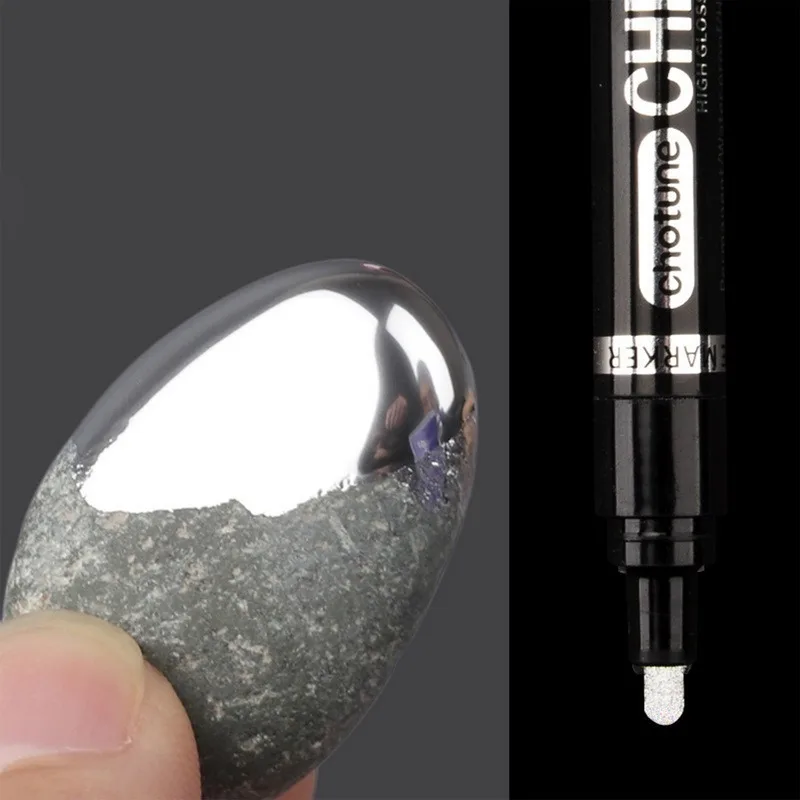 0.7/1/2mm Chrome Mirror Marker Pens Silver Marker Liquid Pen Cards/Posters/Mugs/Ceramic/Glass/Metallic Craftwork Paint Pen mirror marker pens paint marker pen markers pen marker pens paint pen art marker pen