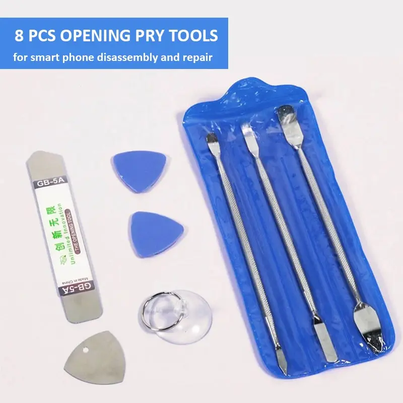 8 In 1 Mobile Phone Repair Metal Spudger Prying Tool Kits Opening