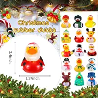 52 Pack Christmas Rubber Ducks Bulk for Kids Funny Rubber Rubber Duckies Christmas Jeep Ducks for Ducking Floater Duck Christmas 2