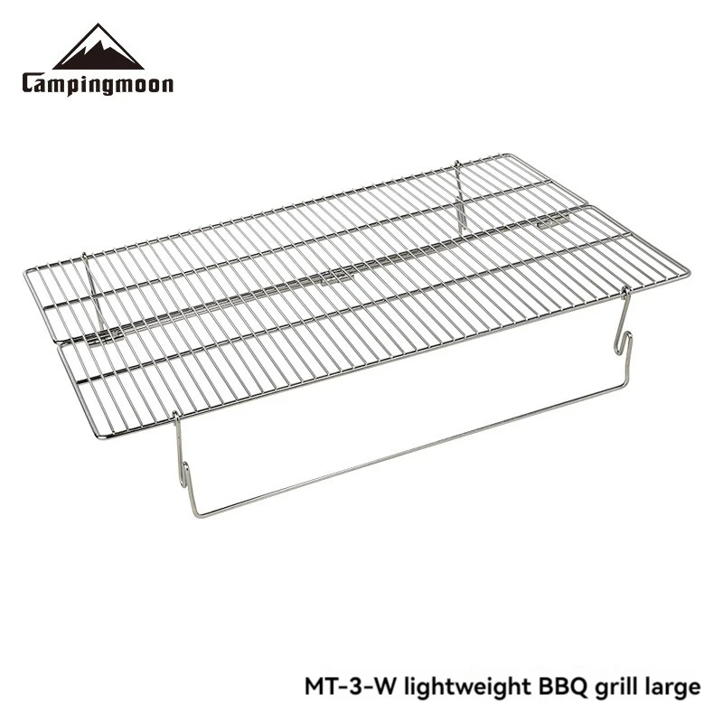 CAMPINGMOON MT-3-W Barbecue Grill Outdoor Barbecue Camping Equipment Stainless Steel Folding Lightweight Barbecue Net
