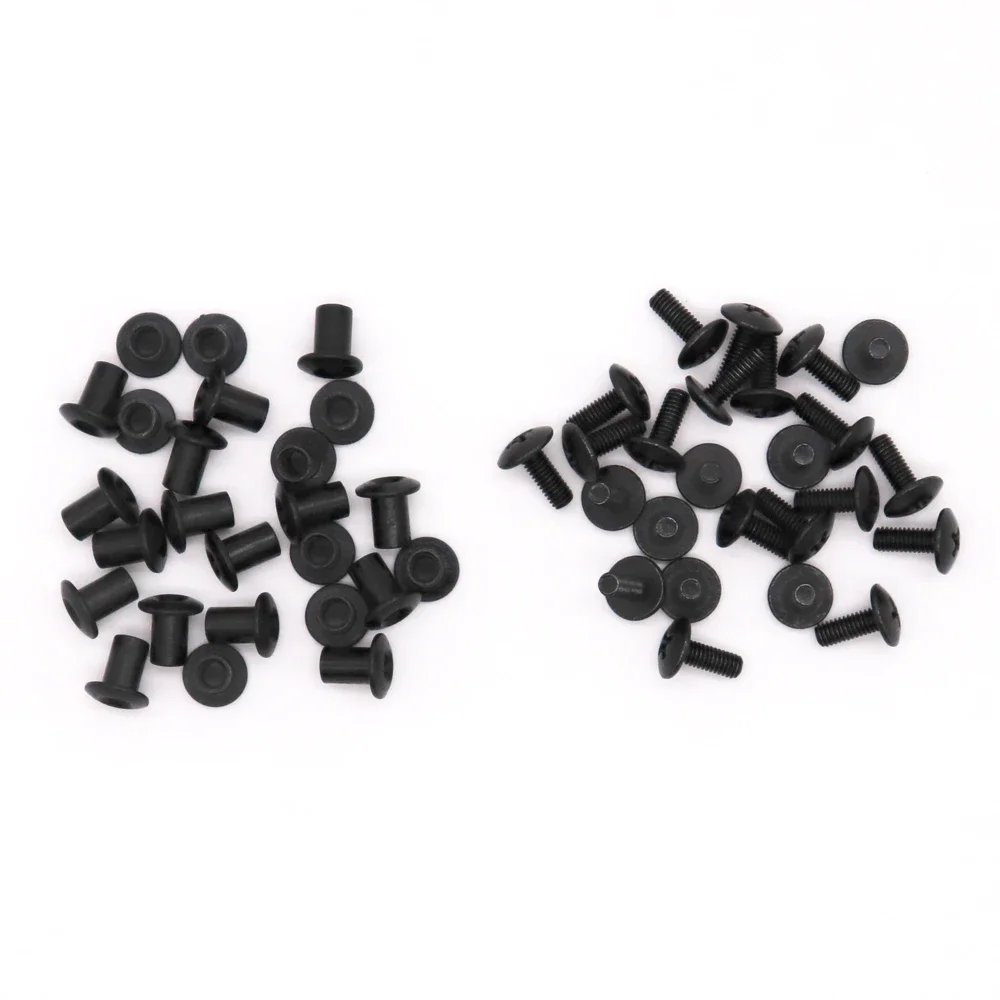 24pcs Tek lok screw fixing screw with washer for DIY Kydex sheath hand tool parts stainless steel screws screw bolt nut set screw washer nut kit