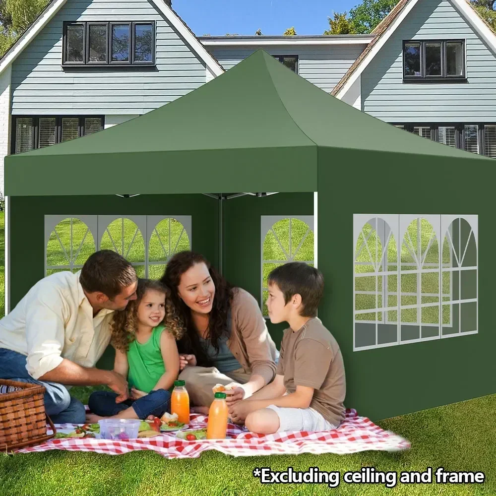 Outdoor Canopy Tent Cloth 2x3m Instant Canopy Tent Sidewalls Transparent Window Design Outdoor Patio Garden