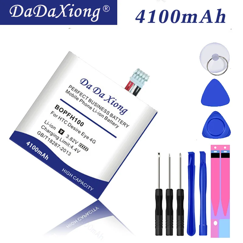 

DaDaXiong 4100mAh BOPFH100 Li-Ion для HTC Desire Eye 4G M910X M910n + код отслеживания, батарея для сотового телефона