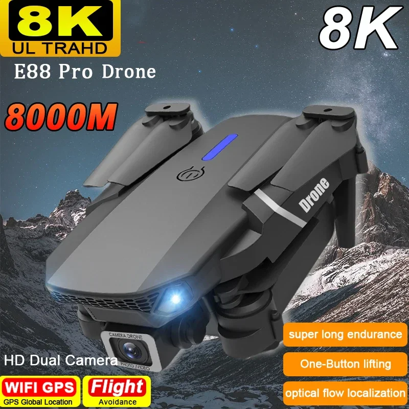 Per Xiaomi E88 Pro Aereo Fotografico Aereo 8K Dual Camera Drone Gimbal A Tre Assi Automatico Cruise Folding Drone