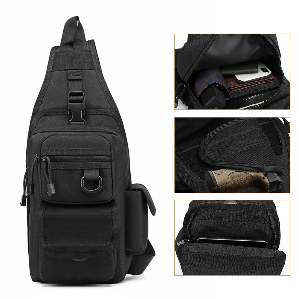 Tactical Shoulder Bag for Gun Concealed Carry Glock Holster Casual Chest Bag Weapon Pistol Holder Outdoor Small EDC Pouch 2