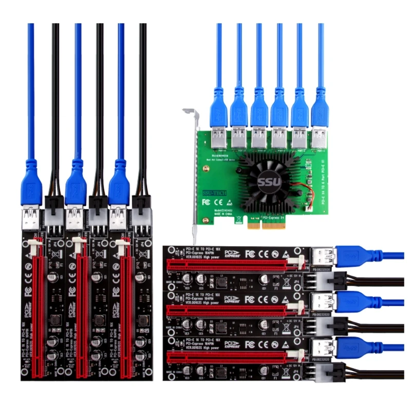

Powered Riser Adapter Card PCI-E to PCI Converter Adapter with Low Dropship