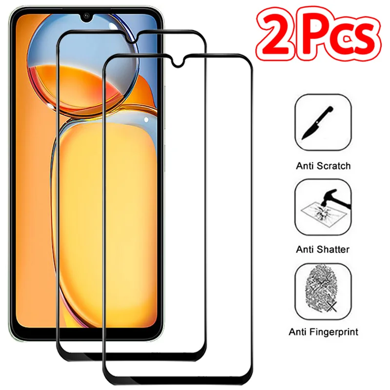 

2 Pcs/Lot,Protective Glass for Redmi 13C 12C 10C 9C Tempered Film Redmi 9C NFC Xiaomi Poco C65 Screen Protector Redmi 13 C Glass