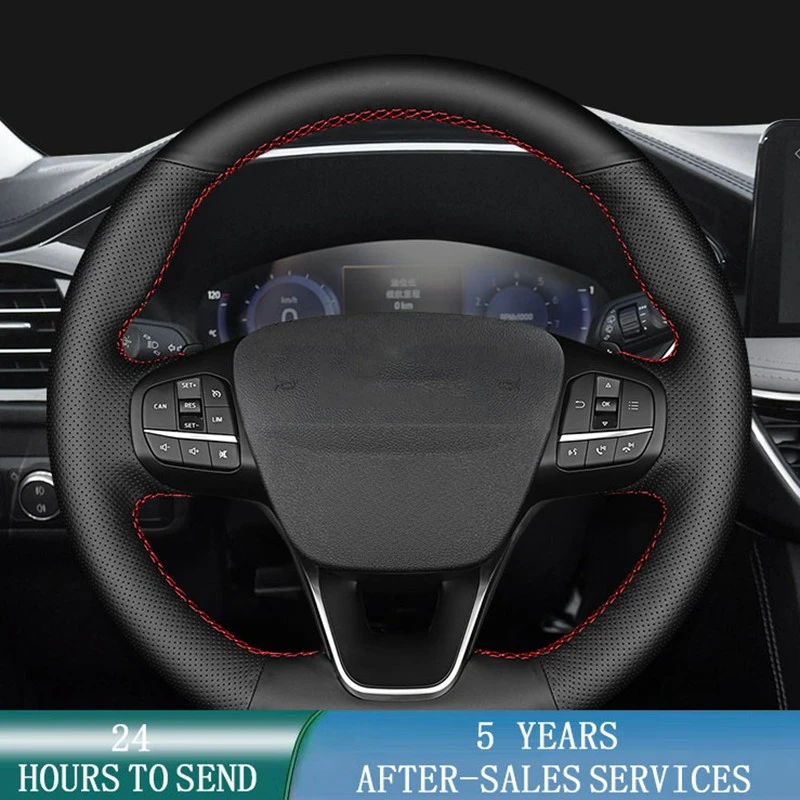 Coprivolante Per Auto Personalizzato In Pelle Per Ford Focus St-Line Fiesta St-Line 2018-2019 Focus St 2019-2020 Fiesta St