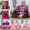 Football Miami Messi Printed Blanket for Bed Sofa Armchair Picnic Blankets Warm Blanket Comfortable Blanket Home Travel Birthday 1