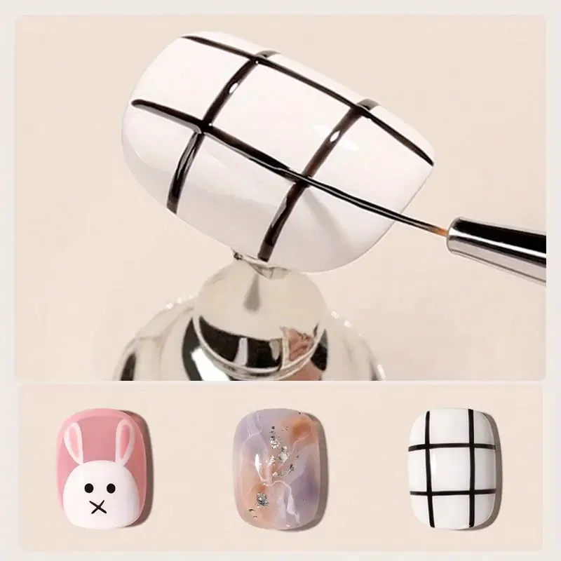 Nail art color drawing brush, nail glue extension brush eyeliner brush set, French stripe nail eyeliner brush, nail brush - Image 5