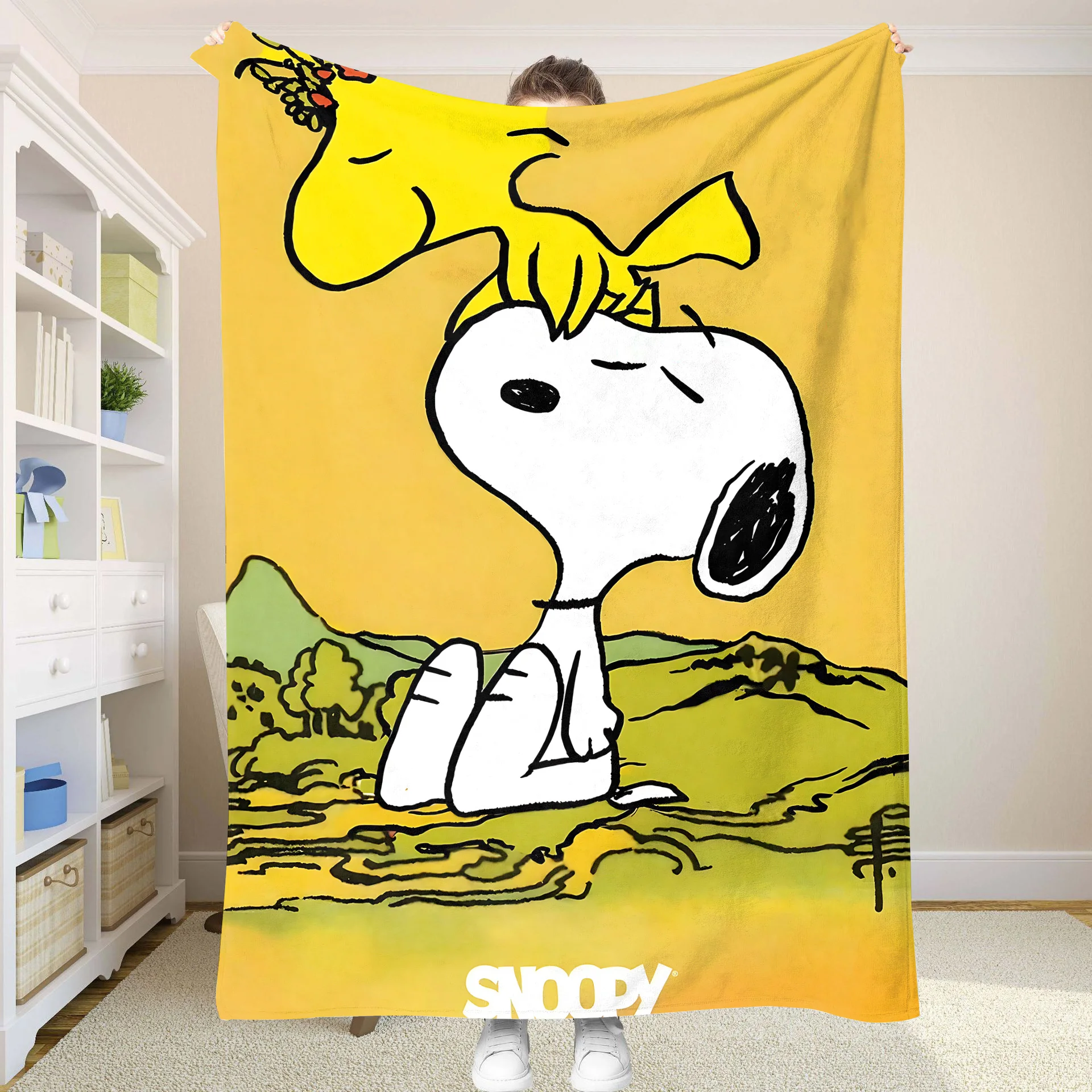 Snoopy Summer Blanket Throw Blankets and Bedspreads Bedspread on the Bed Anime Home Decoration Cooling Sofa Picnic & Throws Baby