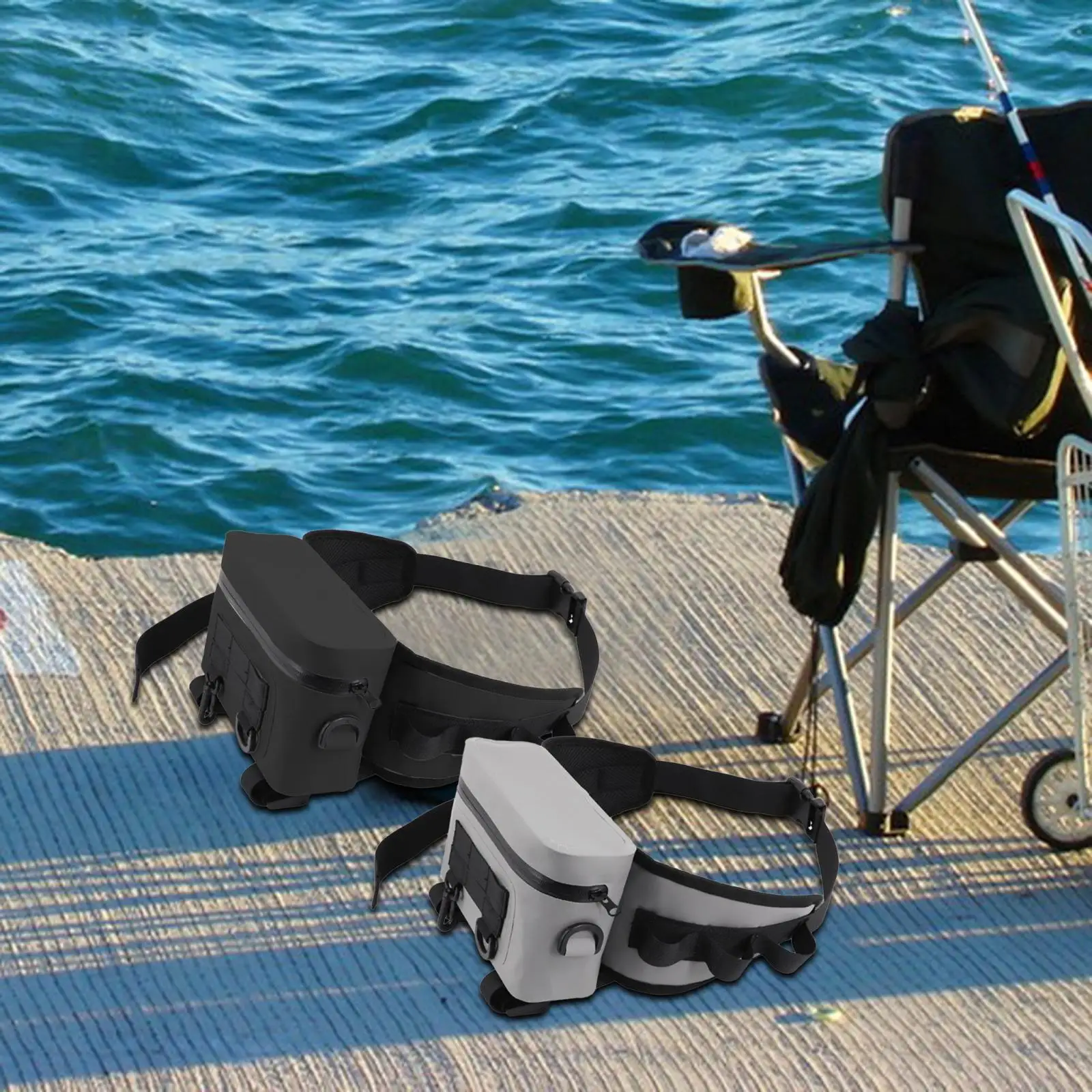 Fishing Tackle  Fanny Pack Large Nylon Fishing Rod Holder Fishing Lure 