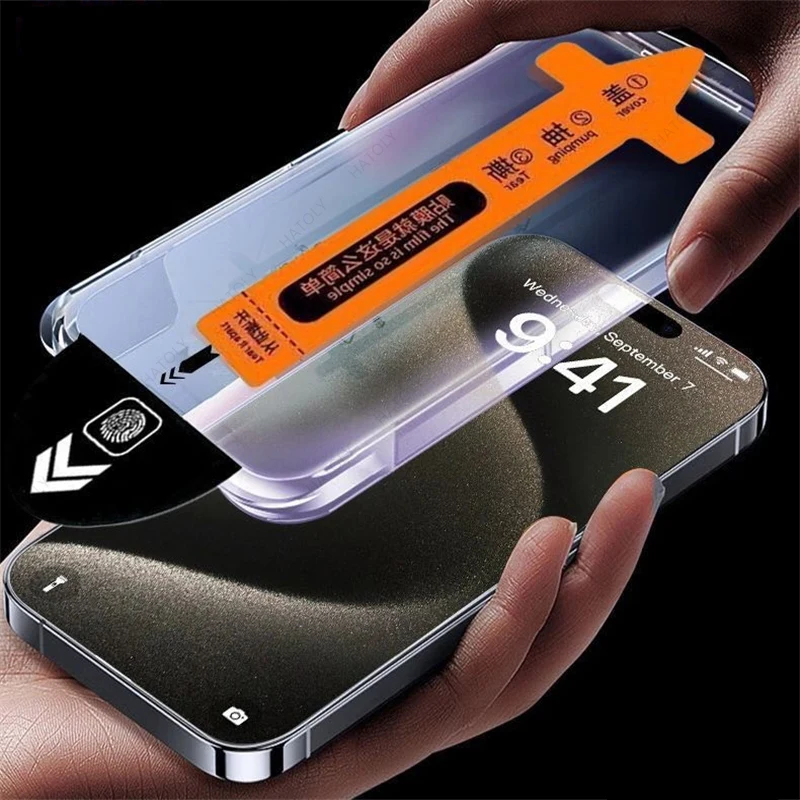 Premium Dust-Free Screen Protector with Easy Installation and Black Edge Protective Film