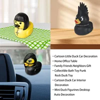 Cartoon Little Duck Car Decoration Gothic Style Unique Dark Rubber Ducks Ideal Gift for Your Loved One 2