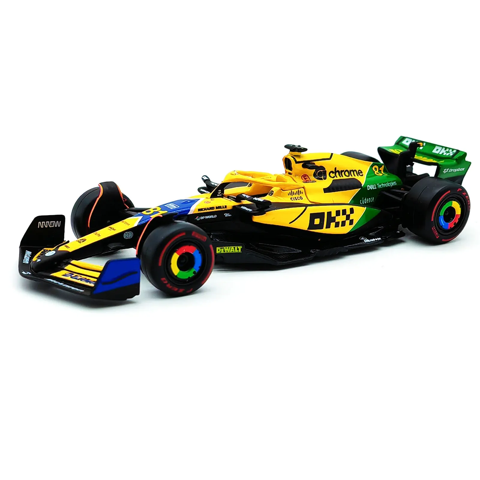 Bburago 1:43 2024 F1 Mclaren Mcl38 Monaco Grand Prix F1 Alloy Miniature Diecast Model #4 #81 Lando Norris ﻿F1 Car Toys Gift 2