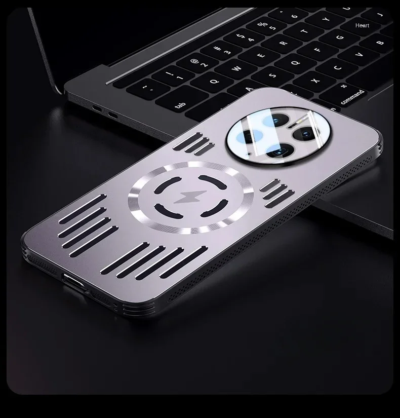 Magic 7Pro Magsafe Charging Metal Heat Dissipation Case - Smart Aluminum Alloy Hard Shockproof Bumper