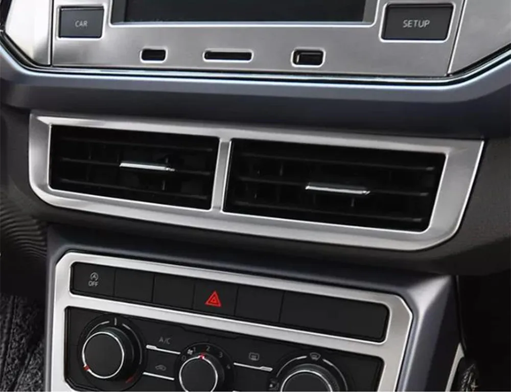 중앙 중간 AC 에어컨 통풍구 프레임 트림 커버 폭스바겐 VW T-Cross T Cross 2018-2023 용 자동차 액세서리