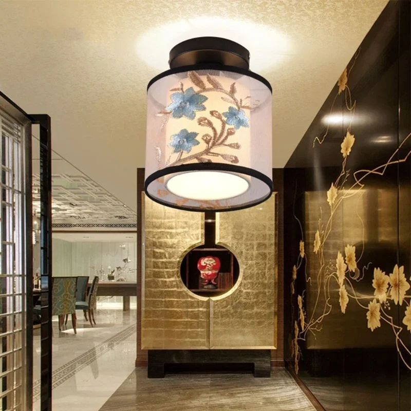 4 Types Chinese Style LED Light Fixtures Ceiling Lamp for Living Room Aisle Balcony Porch