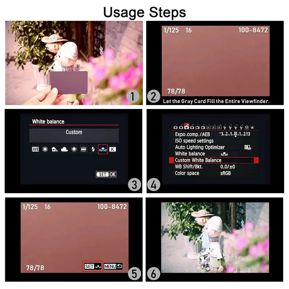 White balance card 12'' 30CM 18% White Balance Card Mini Gray Photographic Calibration Camera Checker DSLR