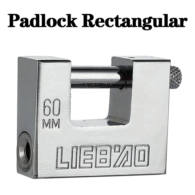 Candado de hierro de alta resistencia a prueba de óxido, contenedor multiespecificación, candado rectangular, cerradura de puerta, 40MM -100MM