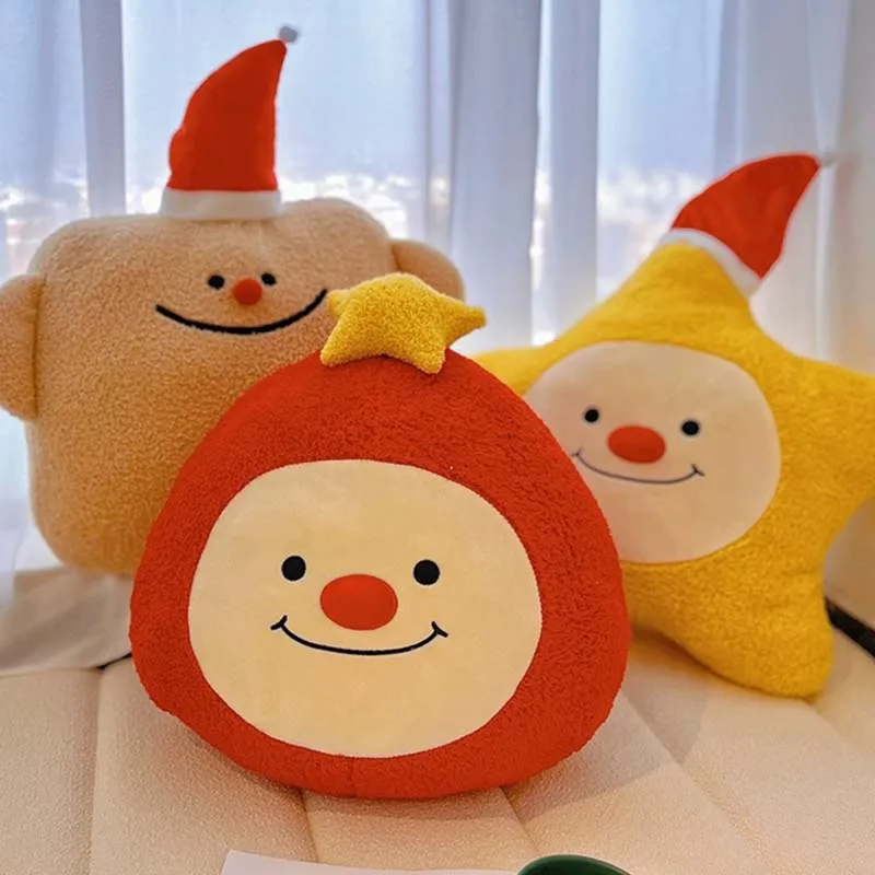 

Christmas Action Figure Cartoon Sofa On The Bed Cushion for Leaning On Decoration Give Gift Hand Warming Function Party Souvenir