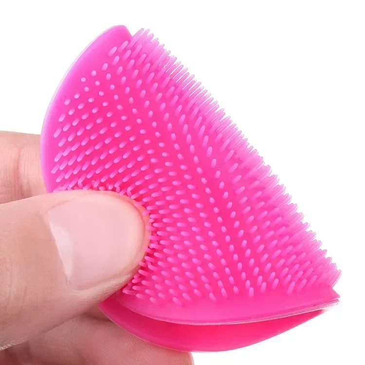 Face Wash Brush Baby Hair Wash Brush Food Grade Silicone Soft Hair Round Brush Cleansing