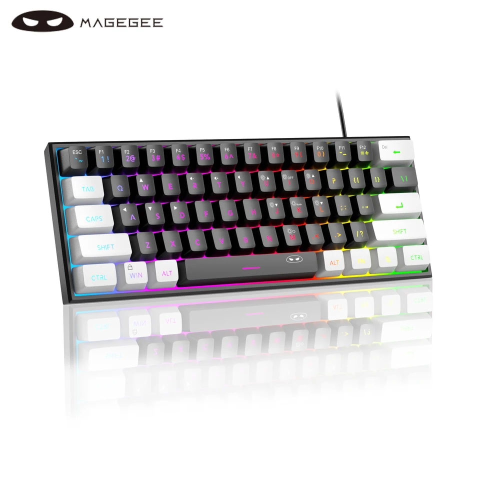 MageGee TS91 60% Compact Wired Keyboard 61 Keys RGB Backlight