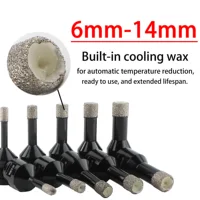 Foret à sec en diamant brasé sous vide, filetage M14 5-130mm, foret à noyau/scie cloche pour carreaux de porcelaine, granit, marbre, pierre, outils de coupe 2