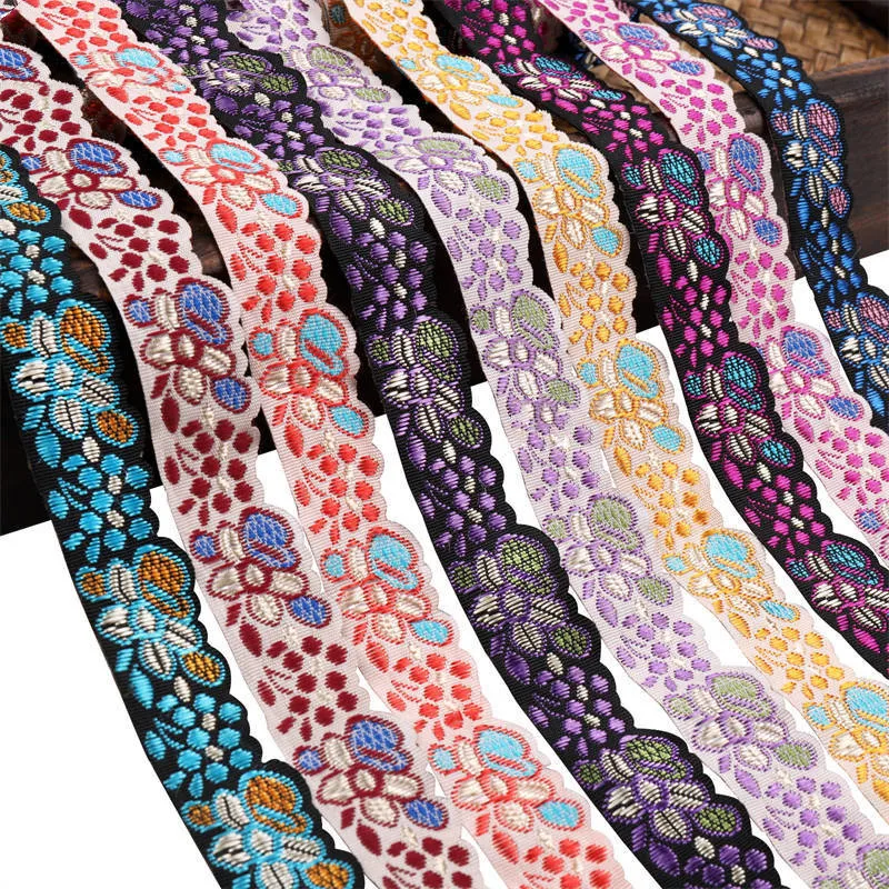 

6.8m/roll Embroidery Webbing Clothing Flower Ribbon Craft Accessory