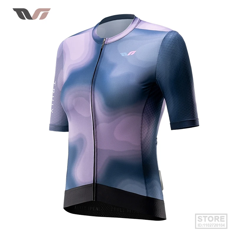 

ROCKBROS Summer Cycling Jersey Women's Short Sleeve Breathable Fashion Bike Jersey Quick-dry Full Zipper MTB Clothing Ciclismo