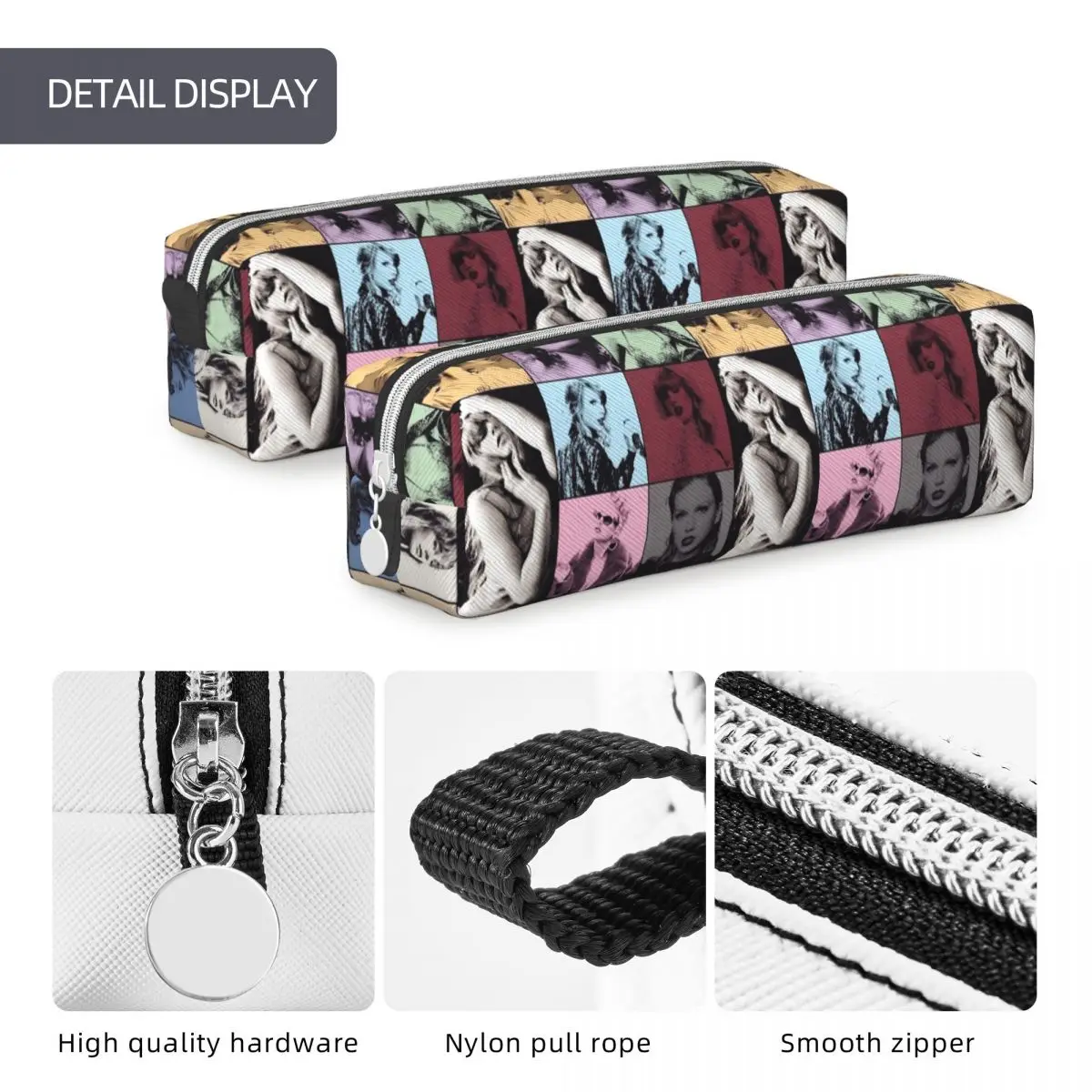 Taylors The Eras Tour Pencil Cases Pencil Pouch Pen Holder for Student Big Capacity Bags School Supplies Zipper Stationery