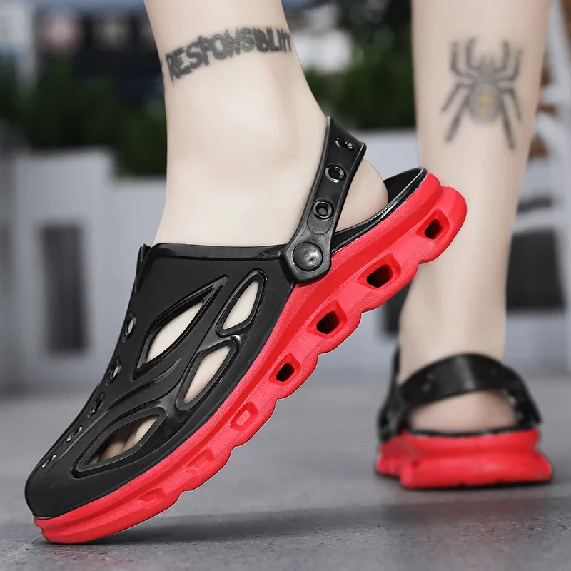 

Men Jelly Sandals Summer Beach Sandals Outdoor Casual Garden Clogs Man Hole Shoes Seaside Water Shower Shoes Beach Slippers