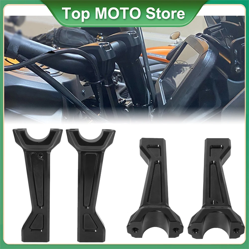 Moto Nero Cnc Riser Alti Manubrio Riser Morsetto Bar Mount Per Harley Pan America 1250 Ra1250 2021 2022
