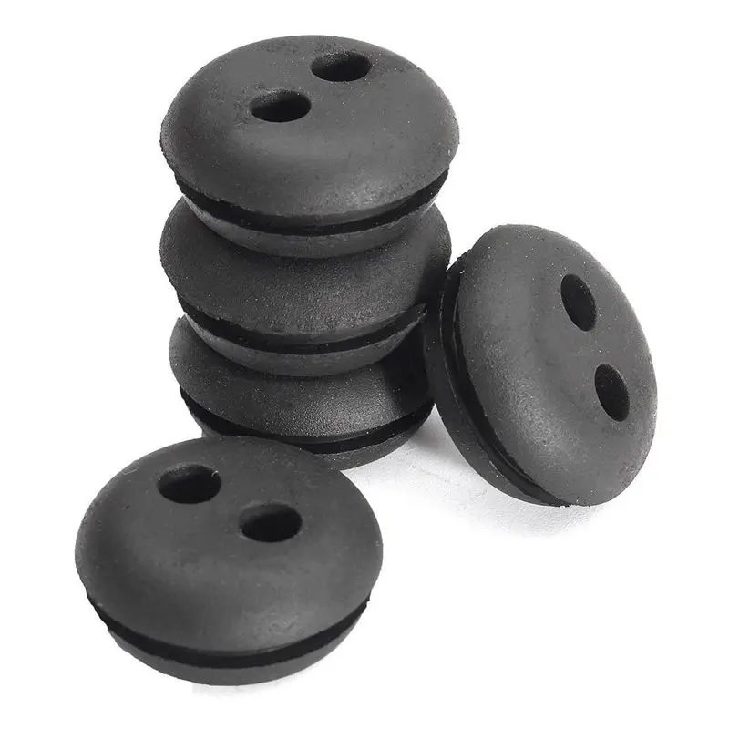 

5pcs Rubber Grommets 2-Hole Fuel Gas Tank Grommet Replacement For Husqvarna For Stihl For Honda Trimmer Lawn Mower Parts