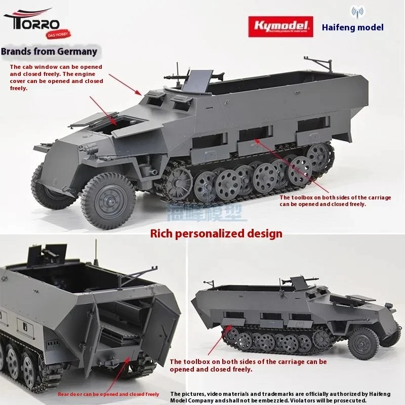 During World War II Germany transported half tracked tanks remote-controlled finished tanks TORRO brand tanks and Haifeng models 4