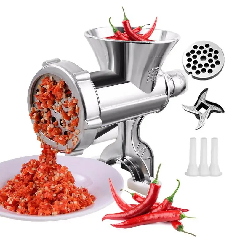 Meat Hand Grinder, Household Aluminum Alloy Heavy Duty Manual Meat Grinder  Kitchen Tool