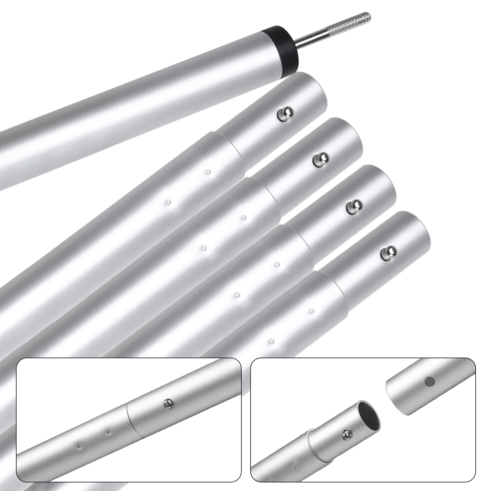 Description Picture 3 of itemSet of 2 197CM Telescoping Tent Poles Adjustable Tarp Poles for Trap Sun Sails Canopy Awning Shelter Hiking Shade Accessories