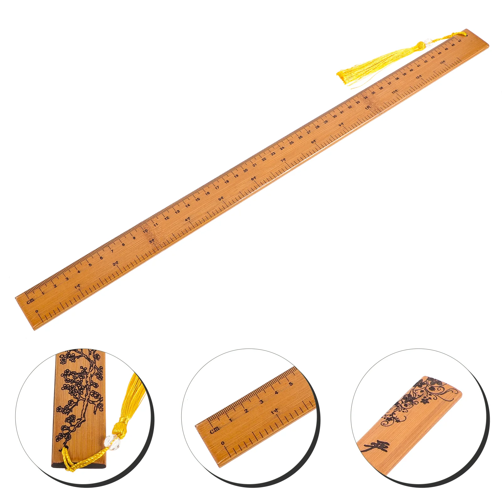 Novelty Rulers For Kids Kids Ruler Measuring Bamboo Ruler Precise Student Ruler School Accessory Kids School Teaching Home thread pitch cutting gauge wood working tool set inch 55° metric thread gauge metric screw thread gauge home measuring tool